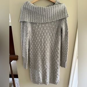 Anthropologie grey sweater dress